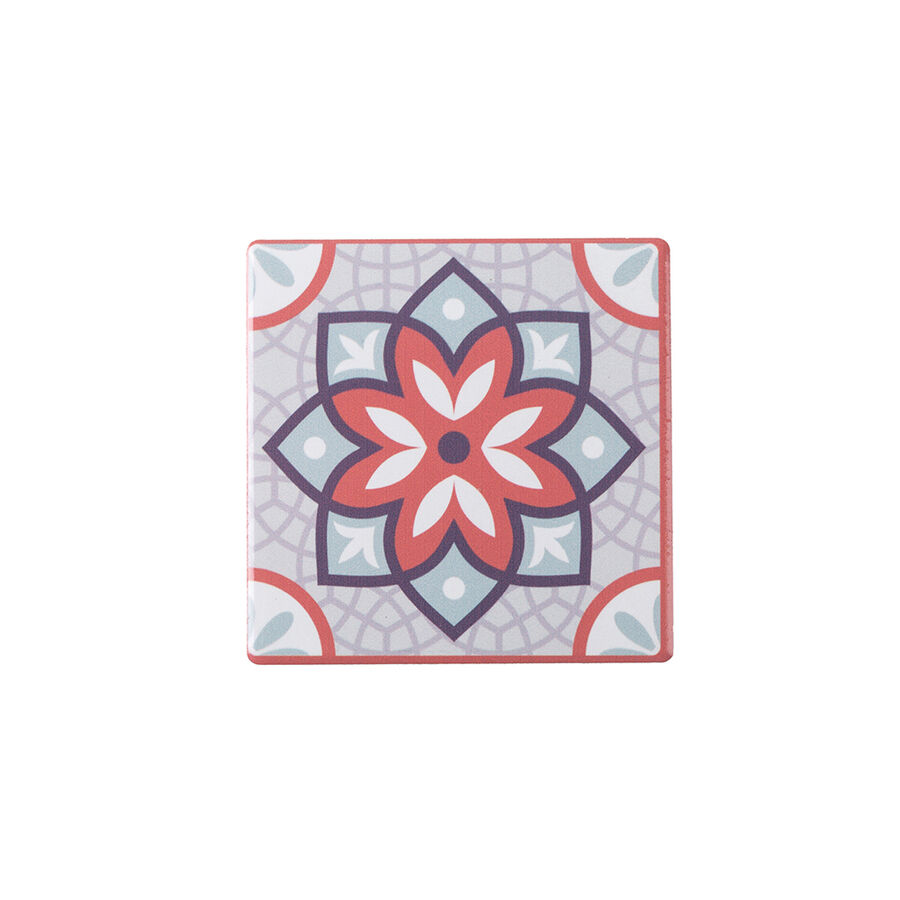 Posavasos cer&aacute;mica terracota Mandala 9x9cm