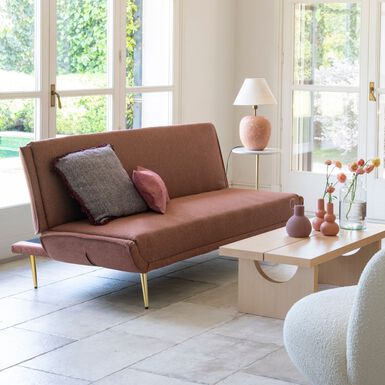 Sofá cama de 2 plazas terracota Manati 190x92x80cm