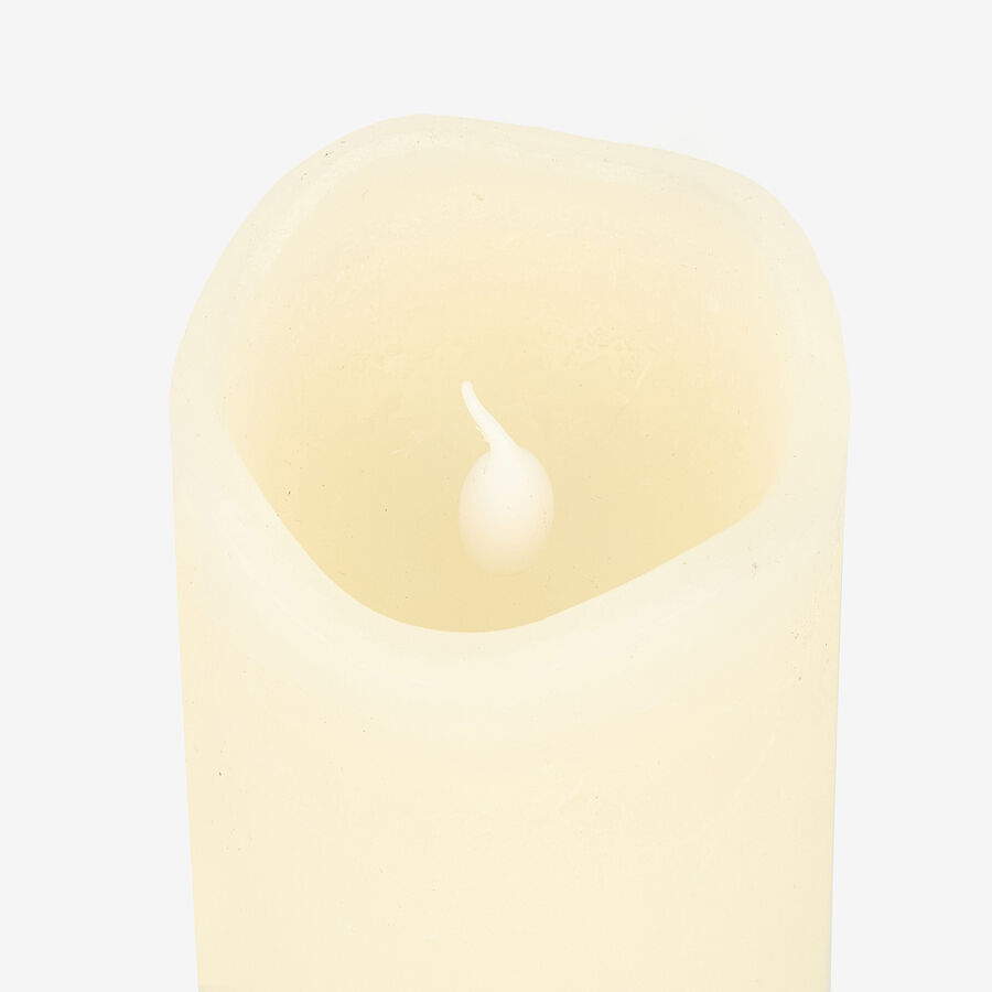 Vela LED con temporizador marfil Ø7x13cm