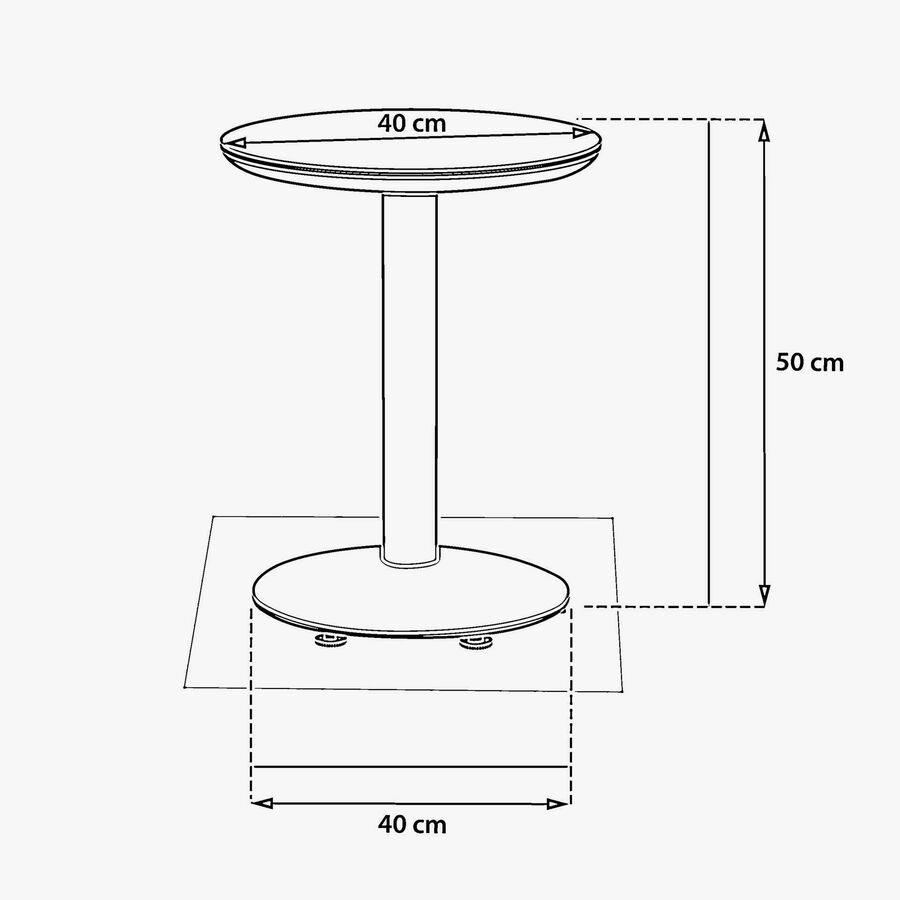 Mesa auxiliar de jard&iacute;n de acero verde Solena &Oslash;40x50cm