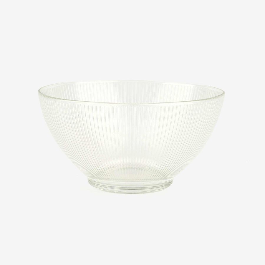 Bol de vidrio transparente Stria 50cl