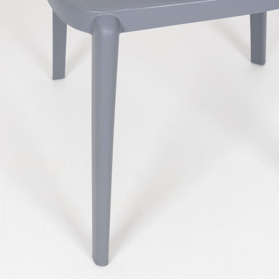 Silla de comedor apilable gris Daniela 50x49cm