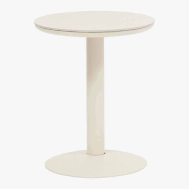 Mesa auxiliar de jard&iacute;n de acero crema Solena &Oslash;40x50cm