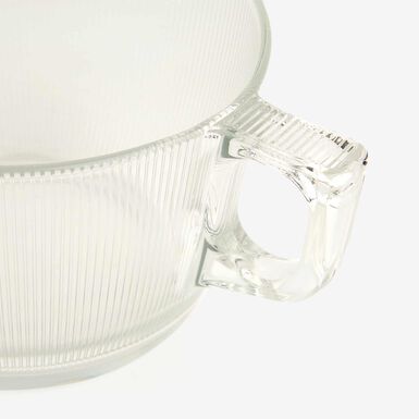 Taza jumbo de vidrio transparente Stria 50c