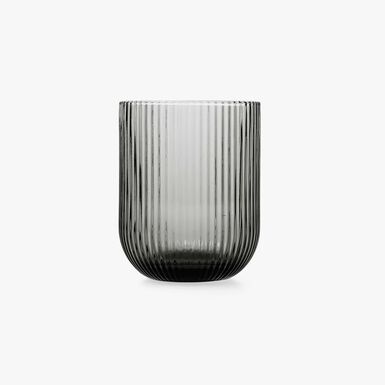 Vaso bajo de vidrio gris Noir 28cl