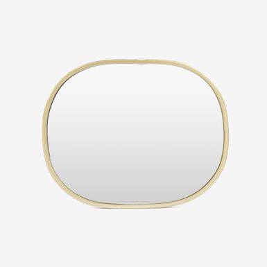 Espejo de pared ovalado dorado de metal Adel 20x25cm