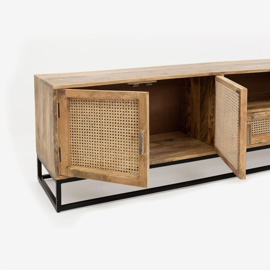 Mueble de TV de madera de mango Berl&iacute;n 175x45cm Clau&Chloe
