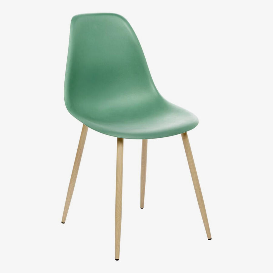 Silla de comedor de polipropileno verde Orel 