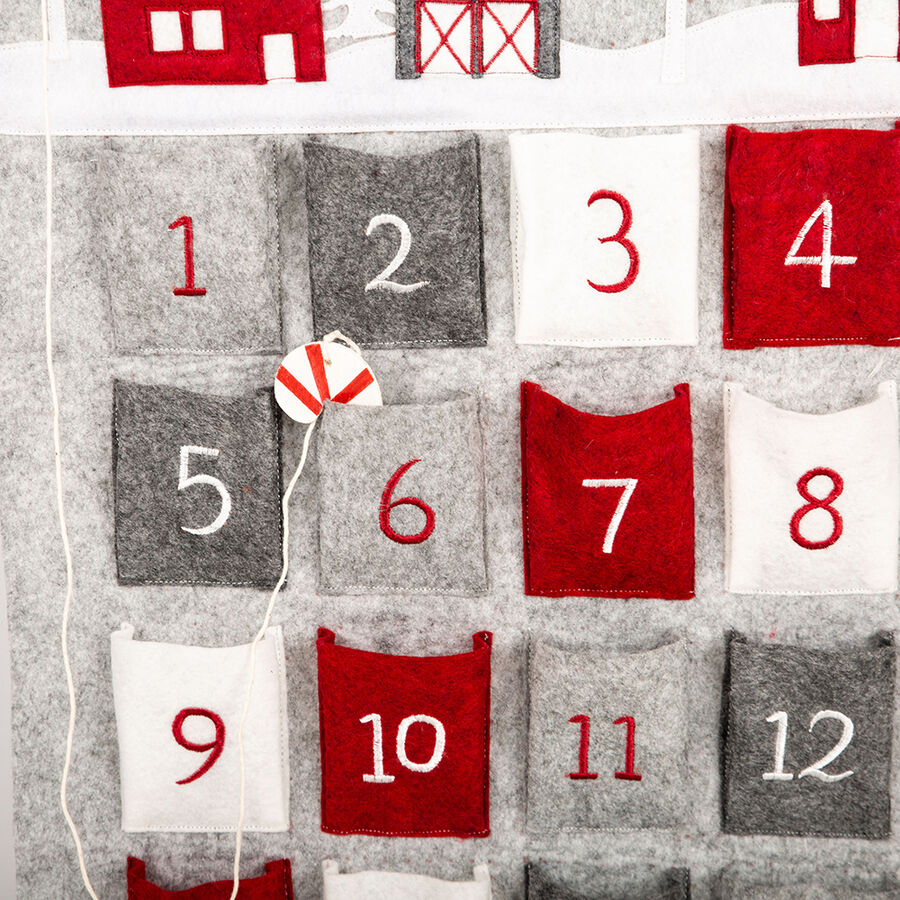 Calendario de adviento gris 80cm
