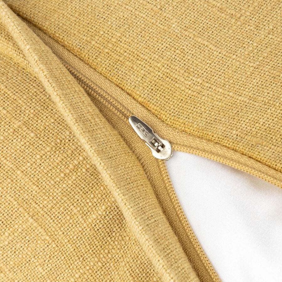 Funda de cojín de algodón amarilla Frida 40x35cm