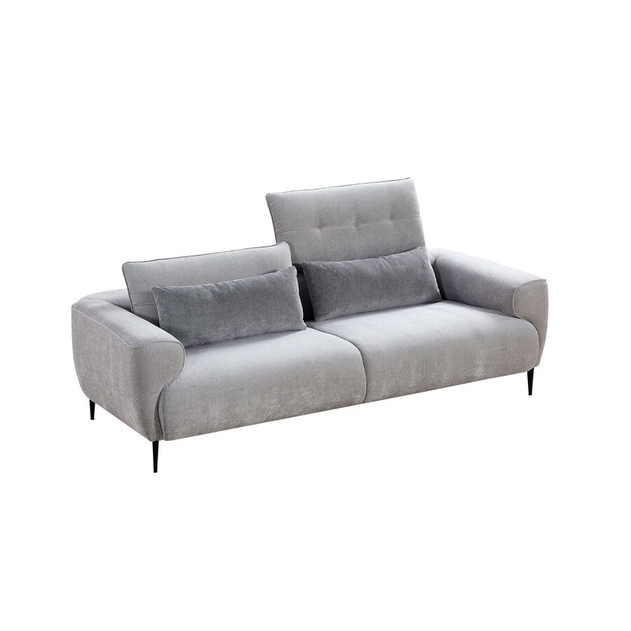 Sof&aacute; de 3 plazas gris claro Axel 217x97x75cm