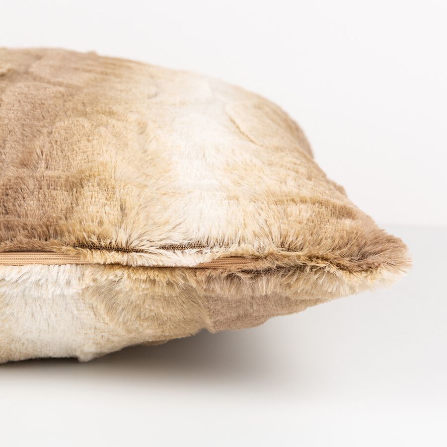 Funda de coj&iacute;n de felpa marr&oacute;n Alp 45x45cm