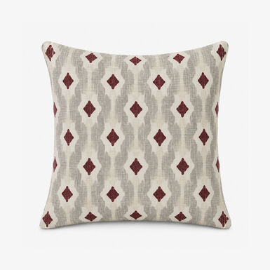 Funda de coj&iacute;n reversible roja de algod&oacute;n y poli&eacute;ster Sira 45x45cm