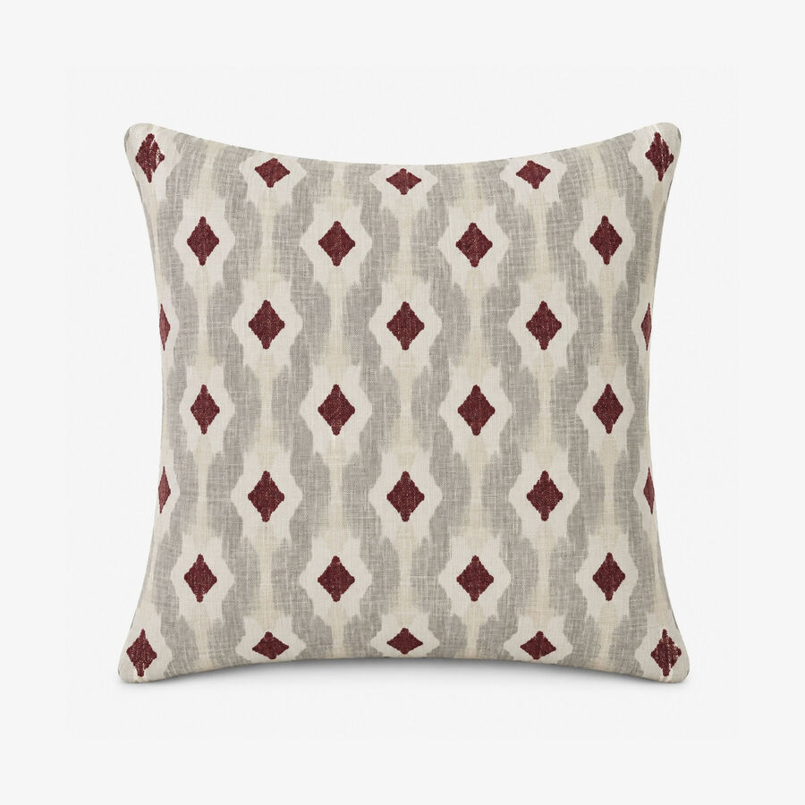 Funda de coj&iacute;n reversible roja de algod&oacute;n y poli&eacute;ster Sira 45x45cm