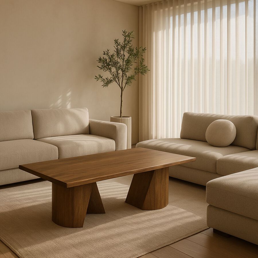 Mesa de centro de madera de mango Viena 120x65x46cm Clau&Chloe