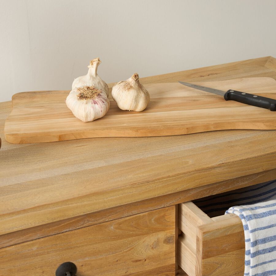 Mueble de cocina de madera de olmo reciclada Tulsa 120x40x90cm