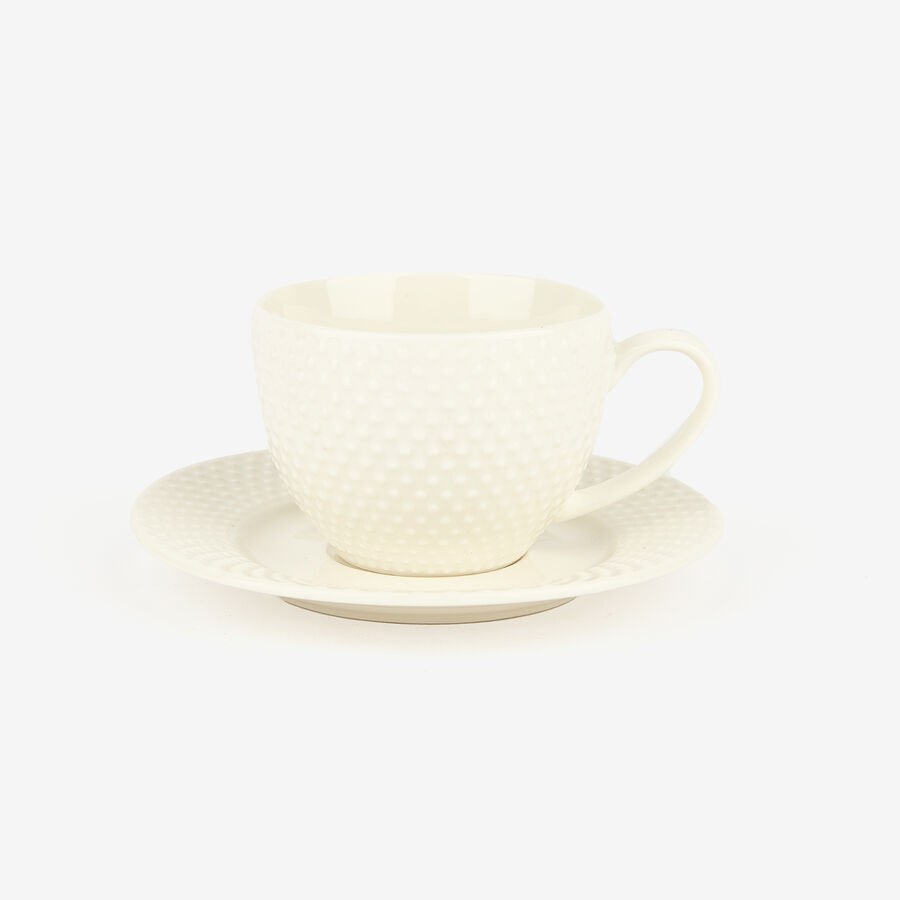 Set de 4 tazas de café con plato de cerámica Meloni 11cl