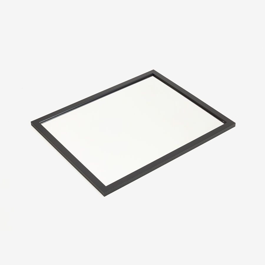 Set de 2 espejos de pared rectangulares de madera negra Belto 40x50cm