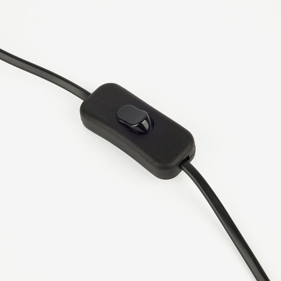 L&aacute;mpara de mesa negra de metal Jeyne 18x36cm