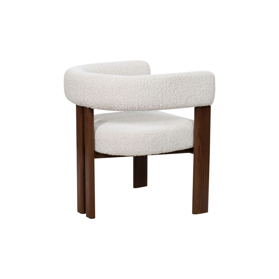 Silla de comedor efecto madera crema Velia 60x70x97cm Clau&Chloe