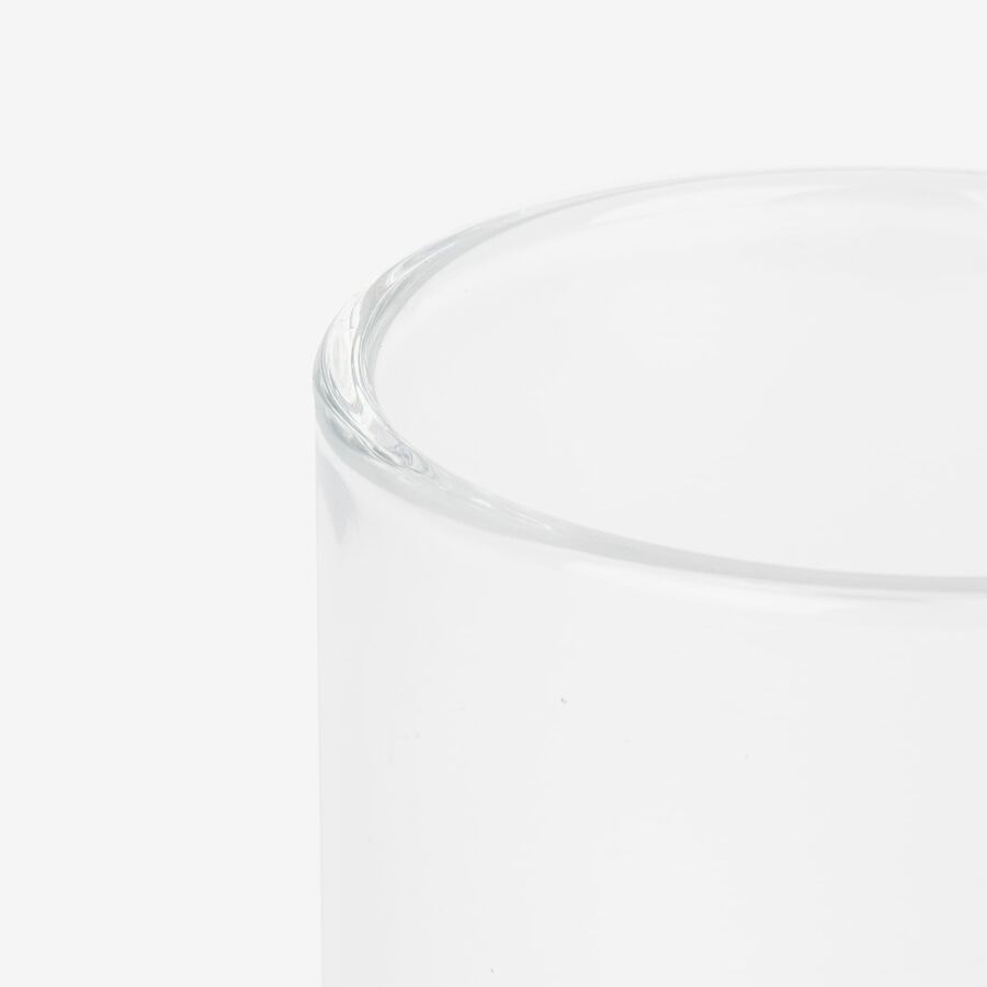 Vaso portacepillos de vidrio blanco Circle