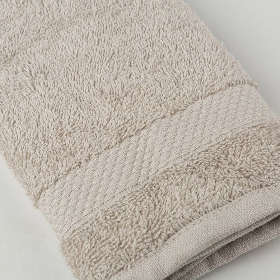 Toalla de tocador de algodón beige Vic 30x50cm - 500 gr/m²