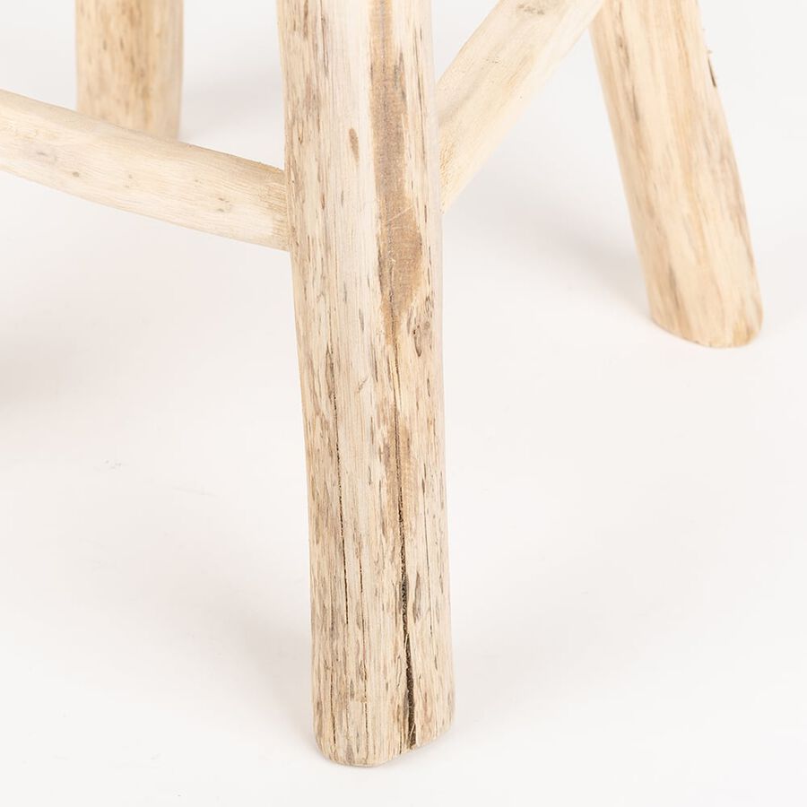 Taburete de madera de teca Rustic Ø30cm