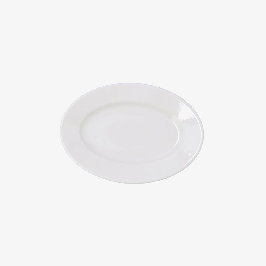 Bandeja oval blanca de porcelana Esencia 20cm
