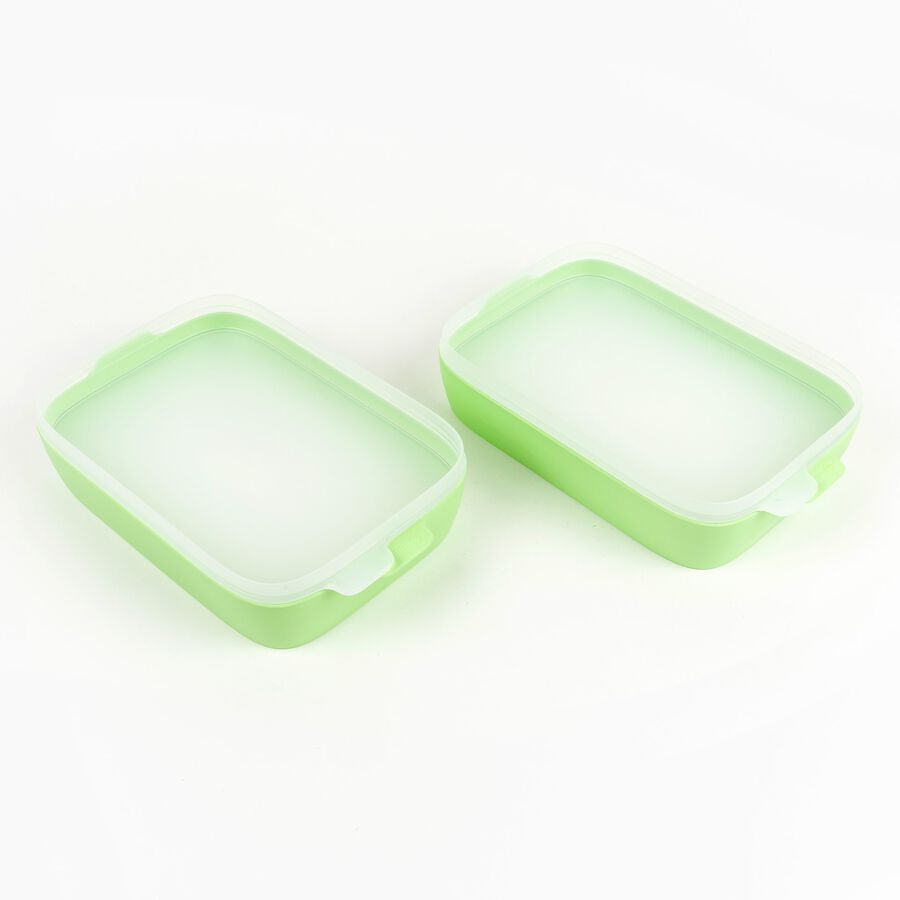 Set de 2 bandejas verdes selladoras y reutilizables - L&eacute;ku&eacute;