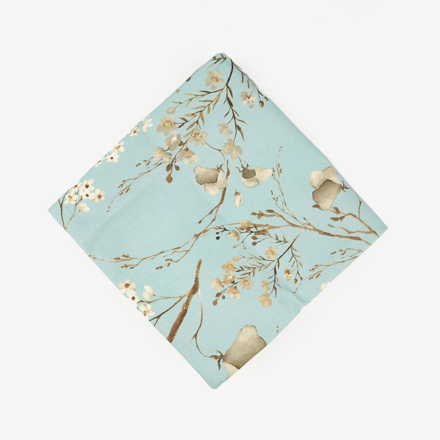 Funda de cojín de algodón azul Hana 45x45cm