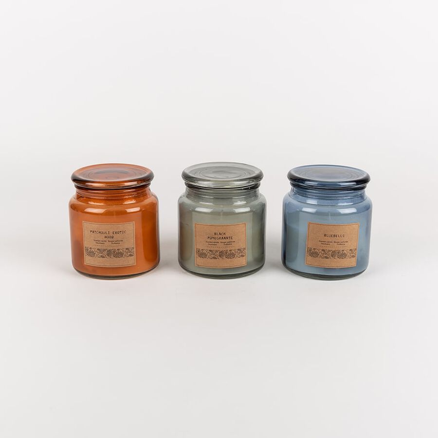 Vela arom&aacute;tica de vidrio 11cm en varios modelos