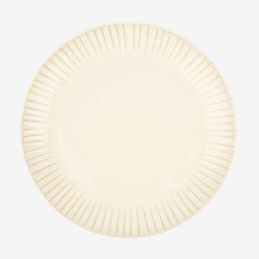 Plato llano de gres blanco Tauber Ø26cm
