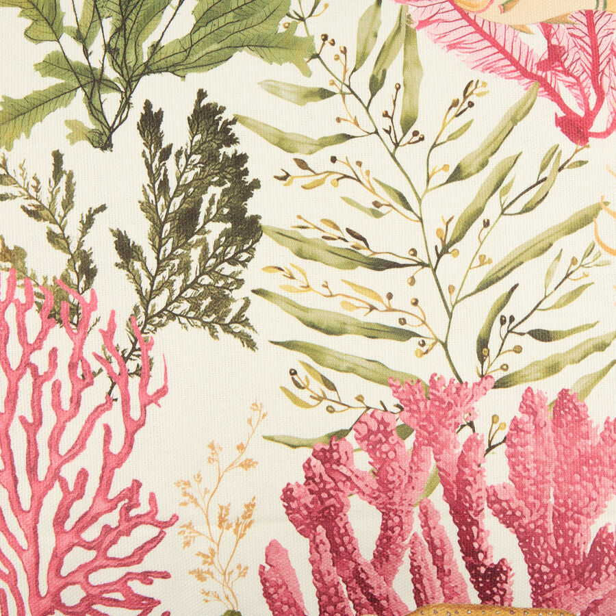 Funda de cojín de algodón cuadrada Coralia 45x45cm