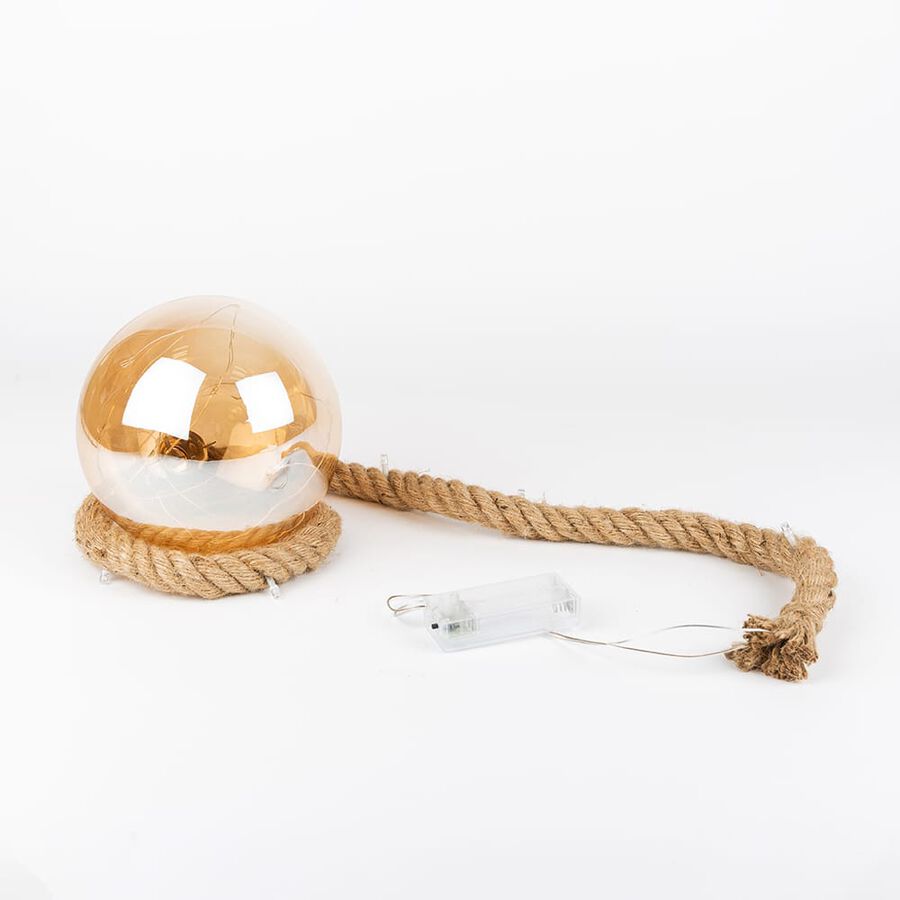 Guirnalda cuerda 24 LED cristal Ámbar 15cm