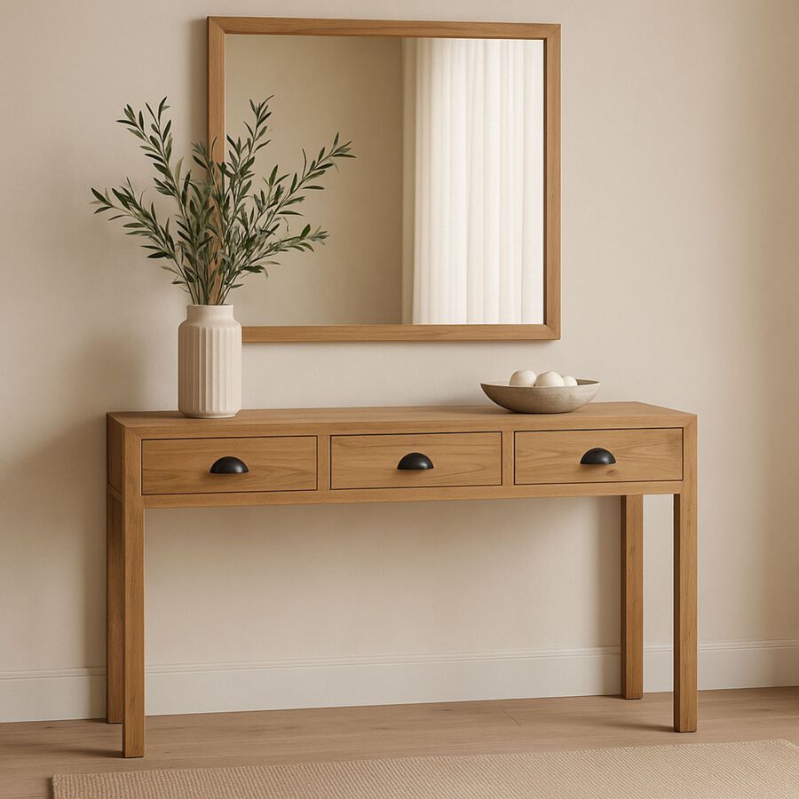 Consola de madera olmo reciclada Ruan Clau&Chloe 130x50x80cm