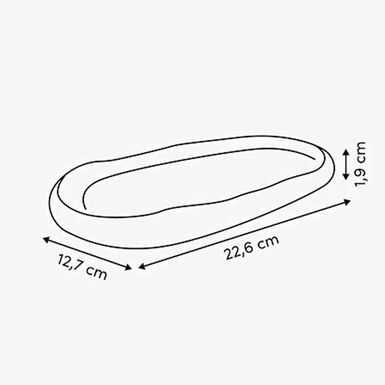Bandeja de ba&ntilde;o beige Olen 22,6x12,7cm