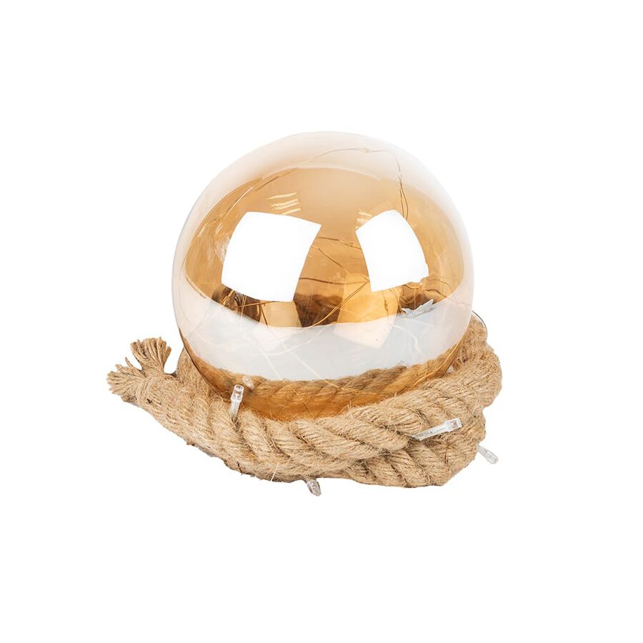 Guirnalda cuerda 24 LED cristal Ámbar 15cm