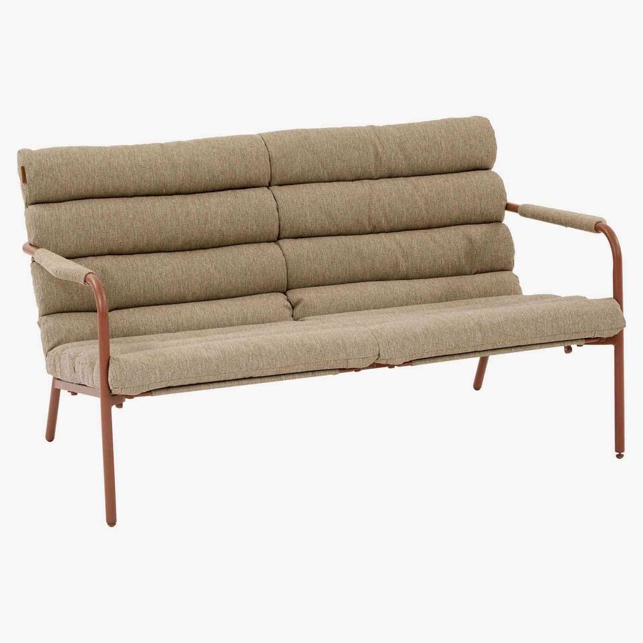 Conjunto de jard&iacute;n para 4 personas de acero caoba Solani