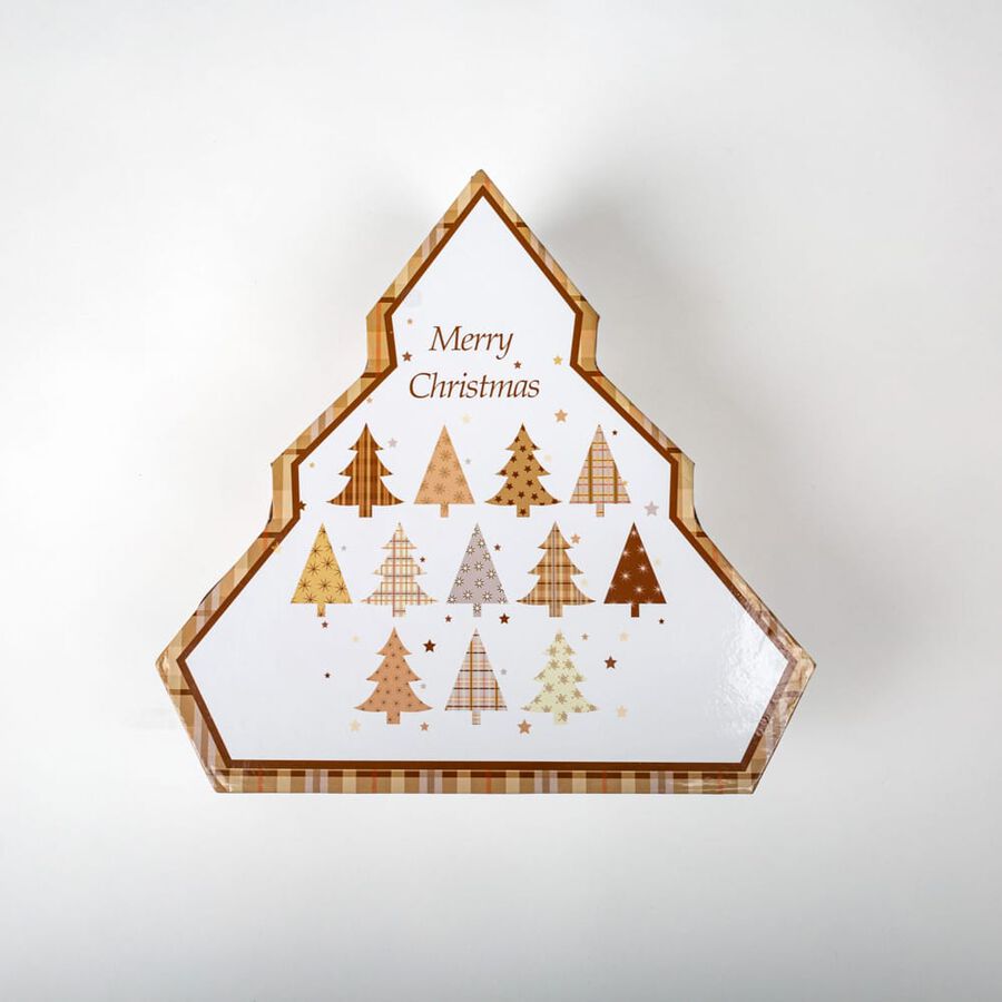 Set de 6 bolas decorativas doradas Árboles 7,5cm