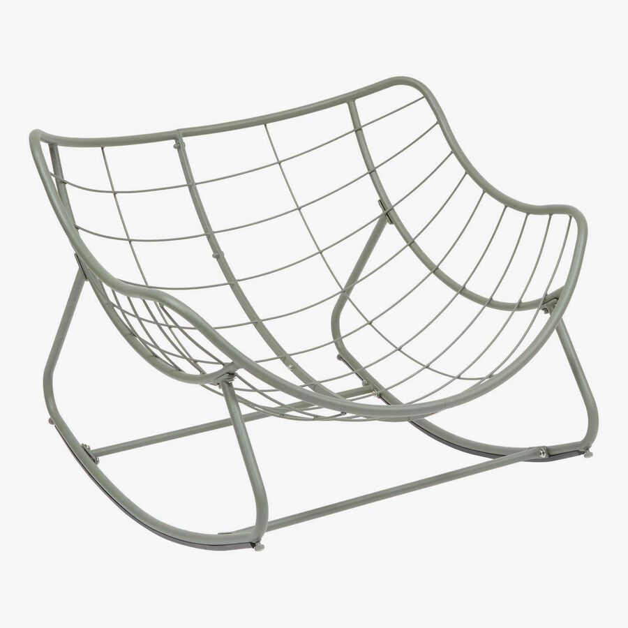 Mecedora de jard&iacute;n de acero verde Paolux 96x109x83cm