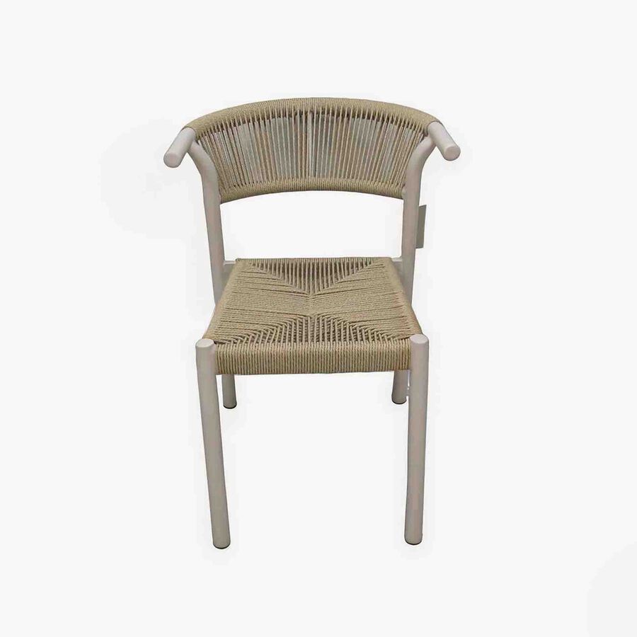 Silla de ratan blanco Prado 54x63x77cm