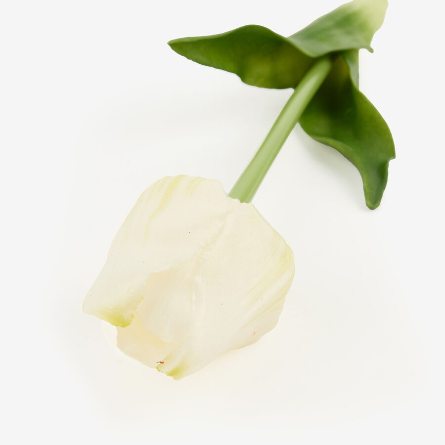 Flor artificial tulipán blanco 48cm