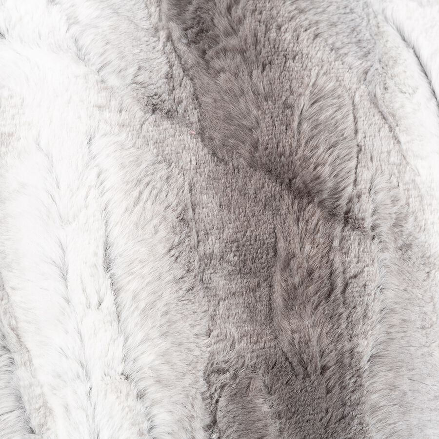 Funda de coj&iacute;n de felpa gris Alp 45x45cm