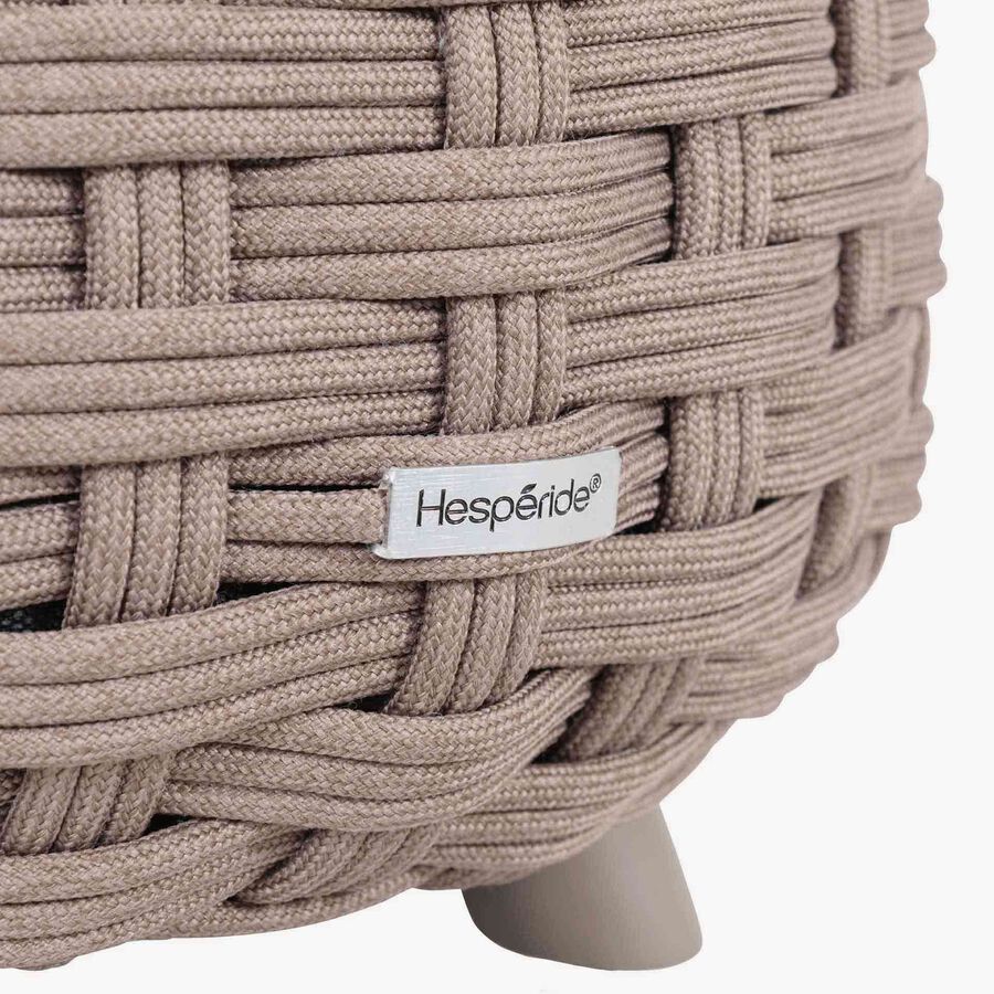 Puff de jard&iacute;n de aluminio caoba Obira &Oslash;49x38cm