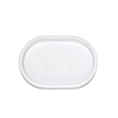 Jabonera de resina blanca Sada 13x10cm