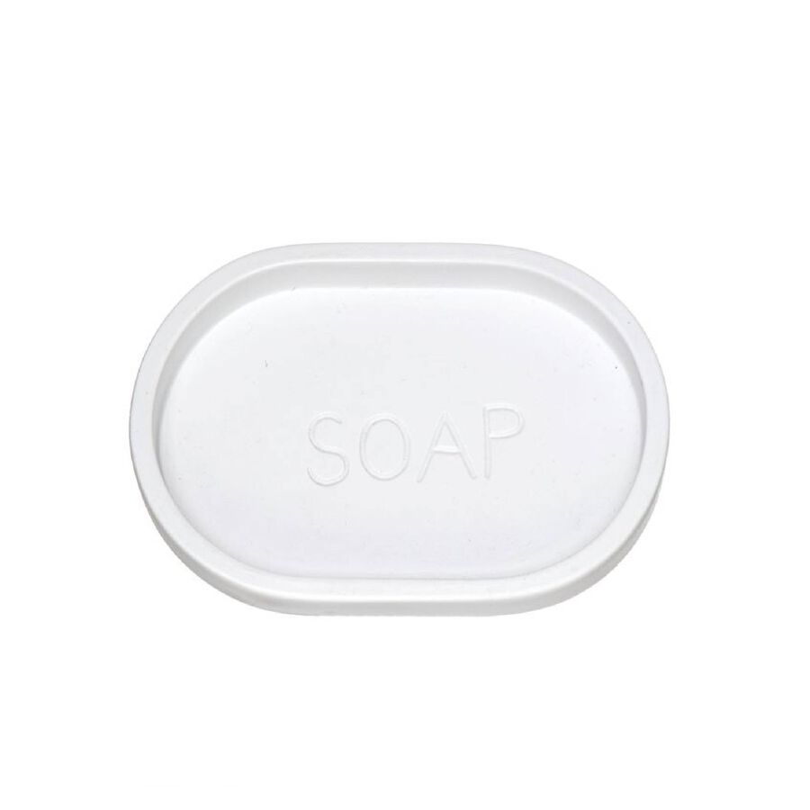 Jabonera de resina blanca Sada 13x10cm