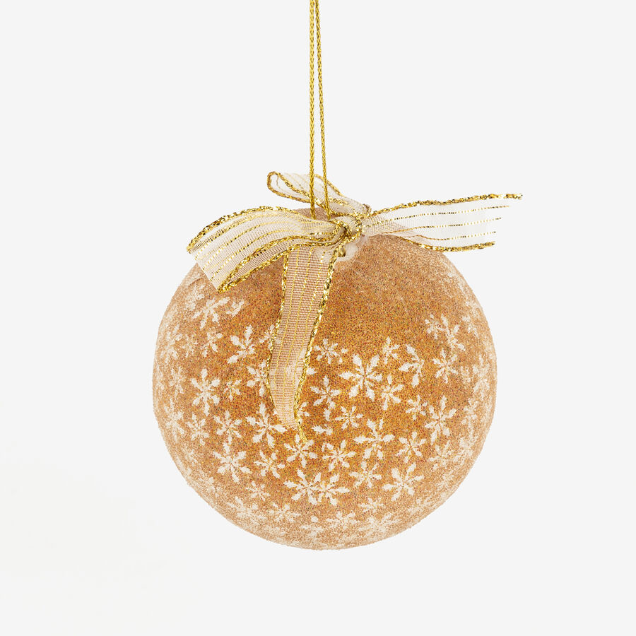 Set de 6 bolas decorativas doradas Ø7,5cm