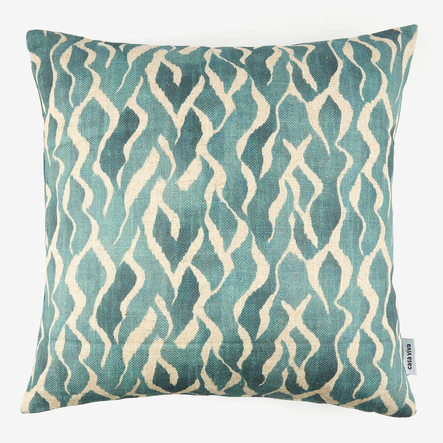 Funda de cojín de algodón azul Sibori 45x45cm