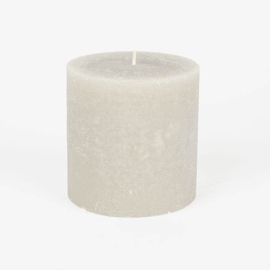 Vela decorativa cilindro taupe Kerze &Oslash;10x10cm