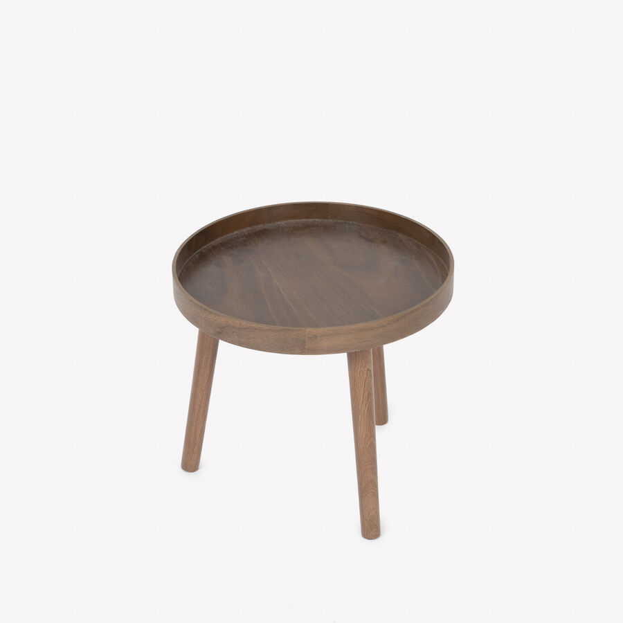 Set de 2 mesas auxiliares de madera de pino Ø60/Ø38cm